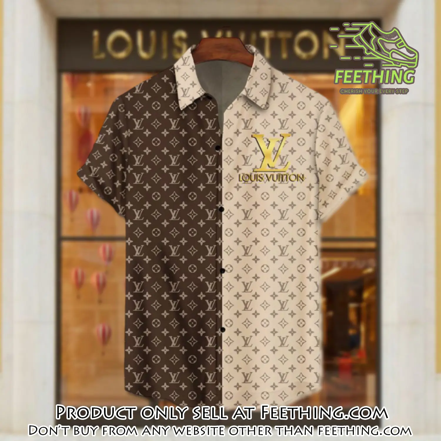 Lv louis vuitton luxury hawaiian shirt & short set lhs1193 ft3826319